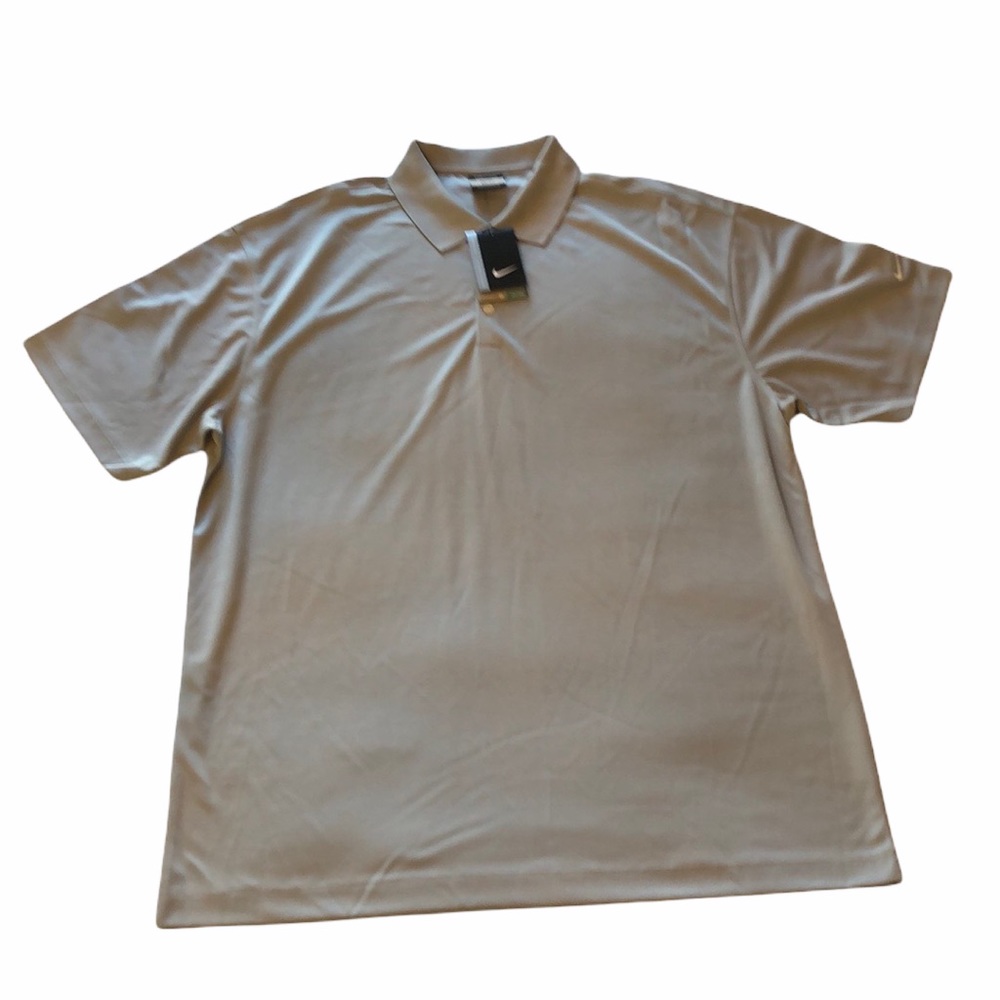 NWT Nike Men’s Gray 2XL Short Sleeve Polo Shirt | NikeGolf | Dri-Fit